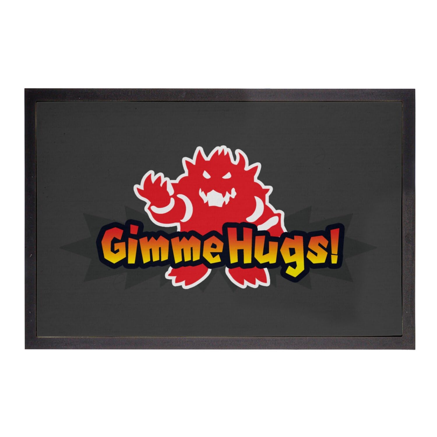 Paillasson noir pixel art parodie jeux vidéo retro game tapis