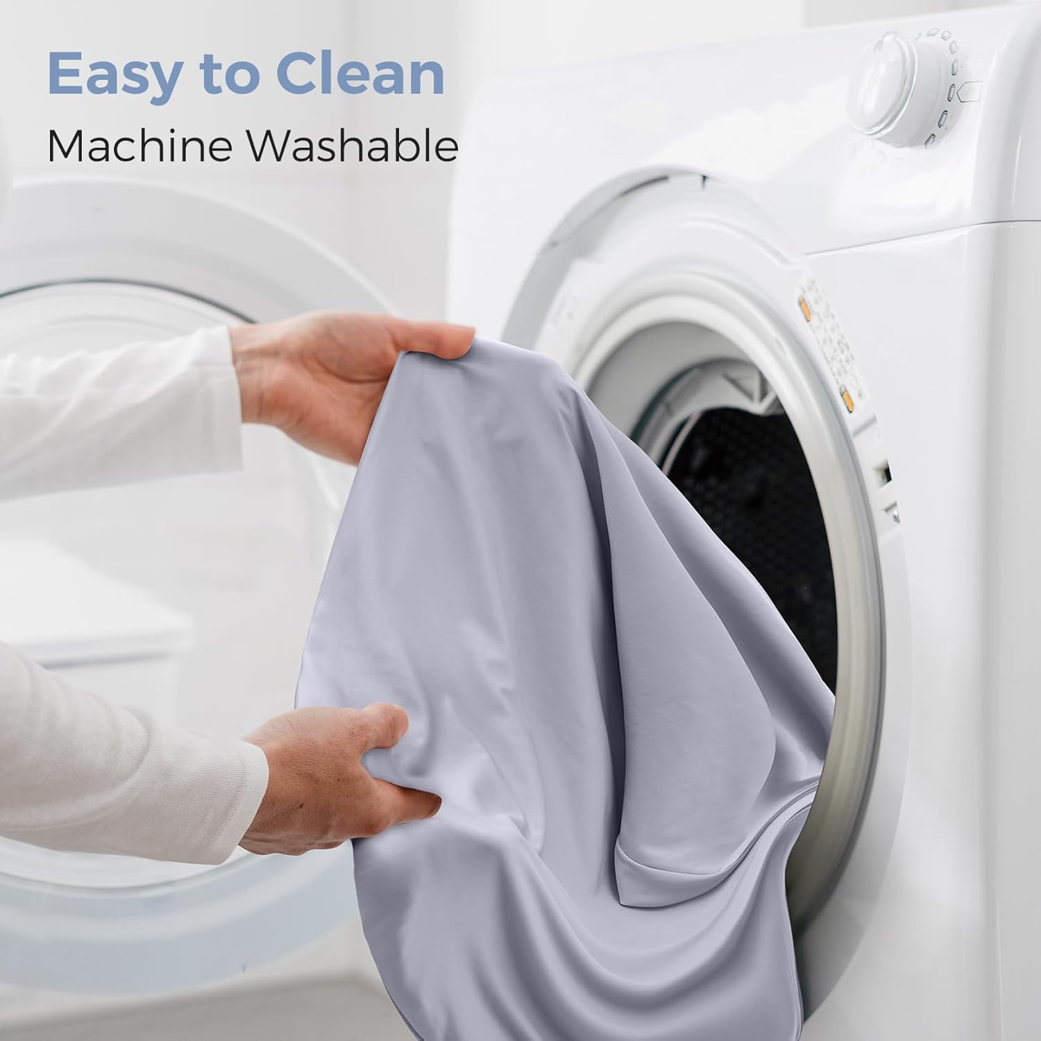 Momcozy Cooling Pregnancy Pillow Cover for Dreamlign U Pro Maternity Pillow for Sleeping, Adjustable Leg Pillow, Support for Back, Hip, Belly for Pregnant Women, 50-72 in Body Pillow, Only Pillowcase