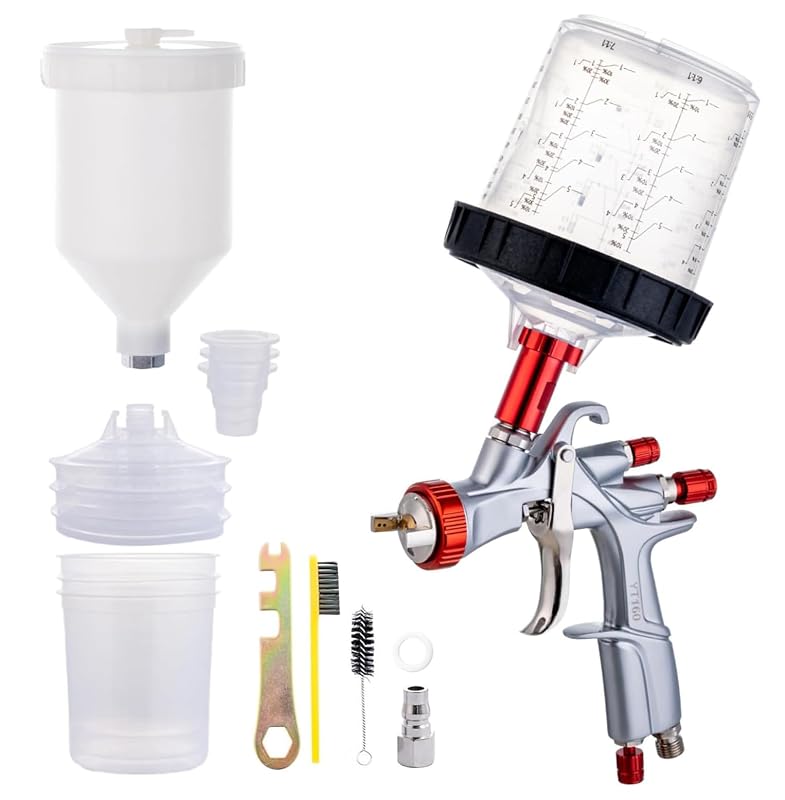 Pistola de Pintura LVLP DAXINYANG YT-160 com Bico de 1,3 mm e Copo Descartável de 591 mL YUANTIE