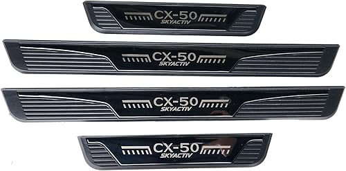 Miniatura 2 de GZBFTDH Accesorios protectores de umbral de puerta para Mazda CX50 2024 2023 2022 2025, CX-50, placas de protección de entrada de puerta con acabado
