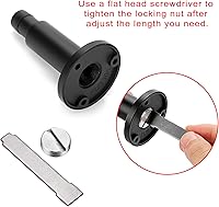 Vista 5 de Sumnacon Tope de puerta ajustable y resistente, tope de puerta moderno de acero inoxidable con amortiguador de goma, tope de puerta de metal montado