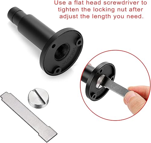 Miniatura 5 de Sumnacon Tope de puerta ajustable y resistente, tope de puerta moderno de acero inoxidable con amortiguador de goma, tope de puerta de metal montado