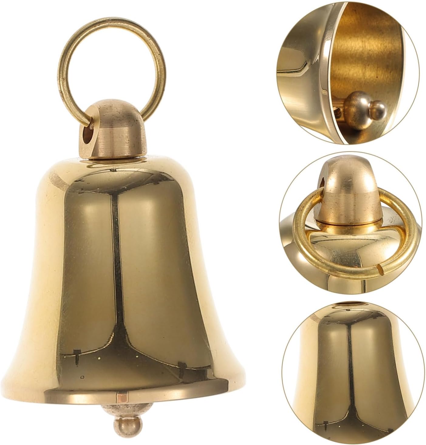 PRETYZOOM 5pcs Retro Decorative Bell for Wind Chime Brass Vintage Bell DIY Craft Outdoor Porch Decoration