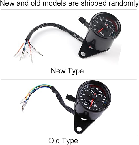 Miniatura 9 de Medidor de velocímetro de doble odómetro para motocicleta, 1 unidad, cuentakilómetro, velocímetro, señal digital dual KM H (negro)