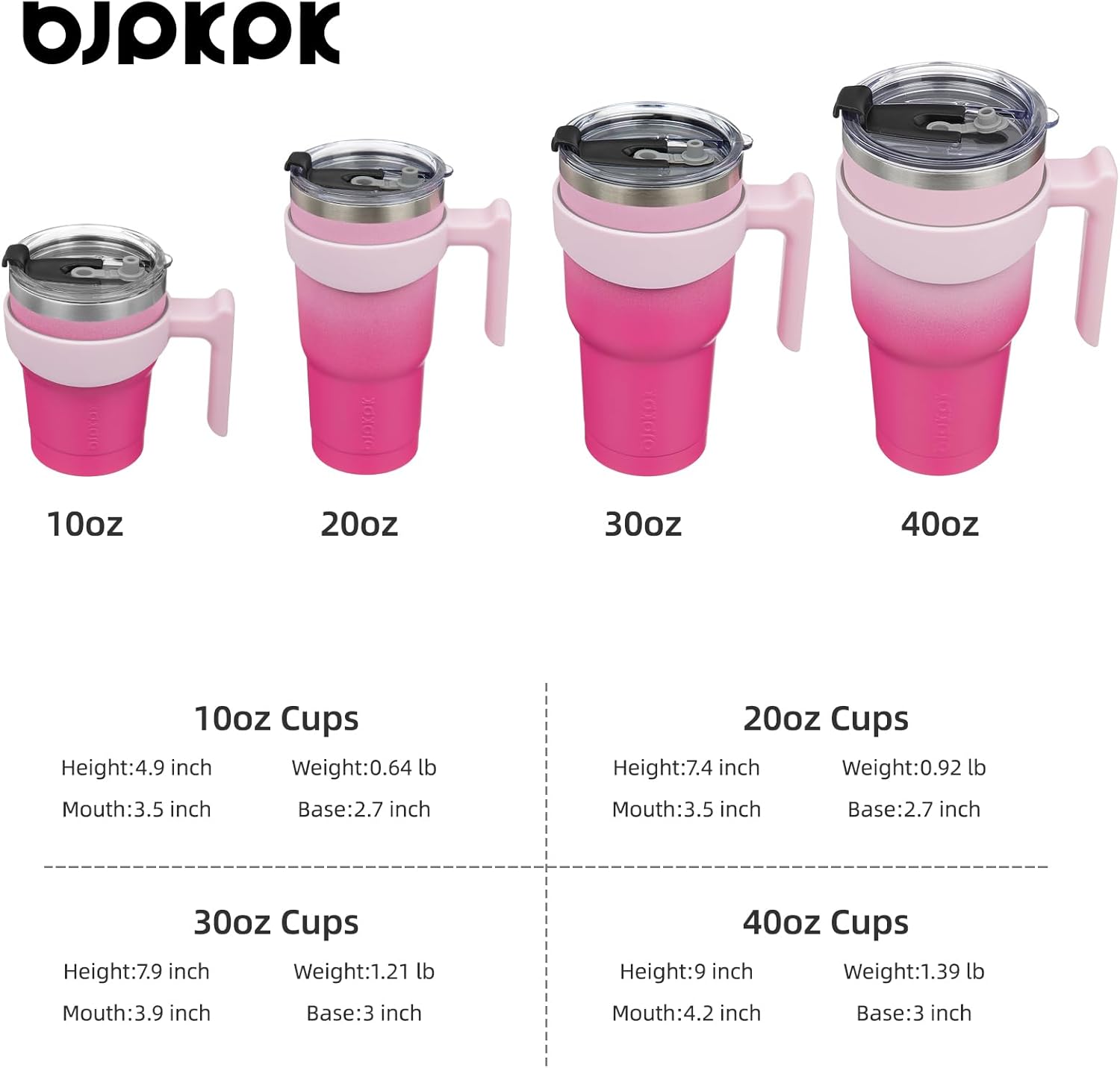 BJPKPK Tumbler With Handle 30oz Stainless Steel Insulated Tumbler Mugs With Lid And Straw For Women And Men,Cherry Blossom - Image 4