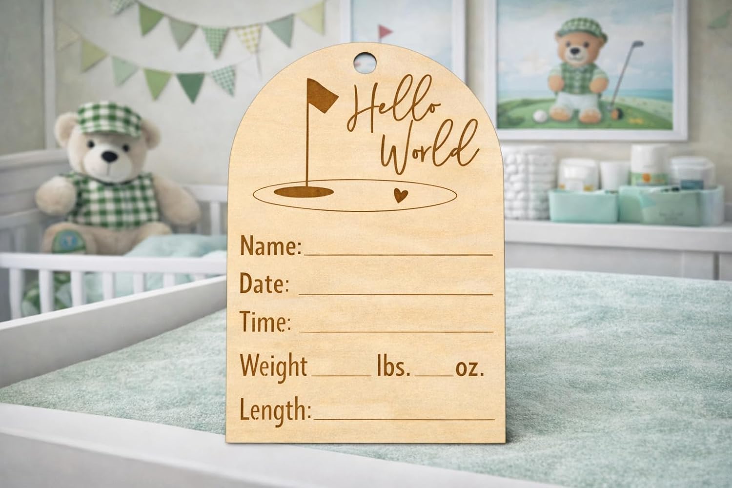 SM Design Baby Milestone Signs, Golf Theme Nursery Decor, Monthly Photo Props, Birth Announcement Cards, Golfing Baby Theme (Golf)