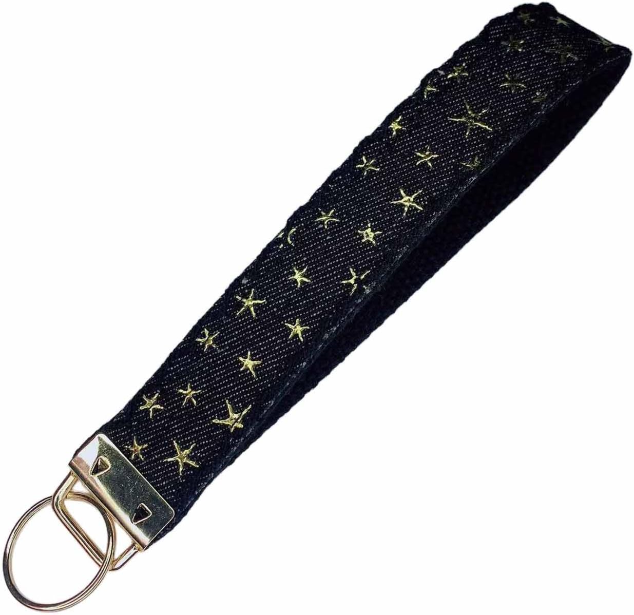 BattleTim Fabric Key Fob Wristlet Gingham and Floral Patterns Car Key Chain Holder Wristband for Women
