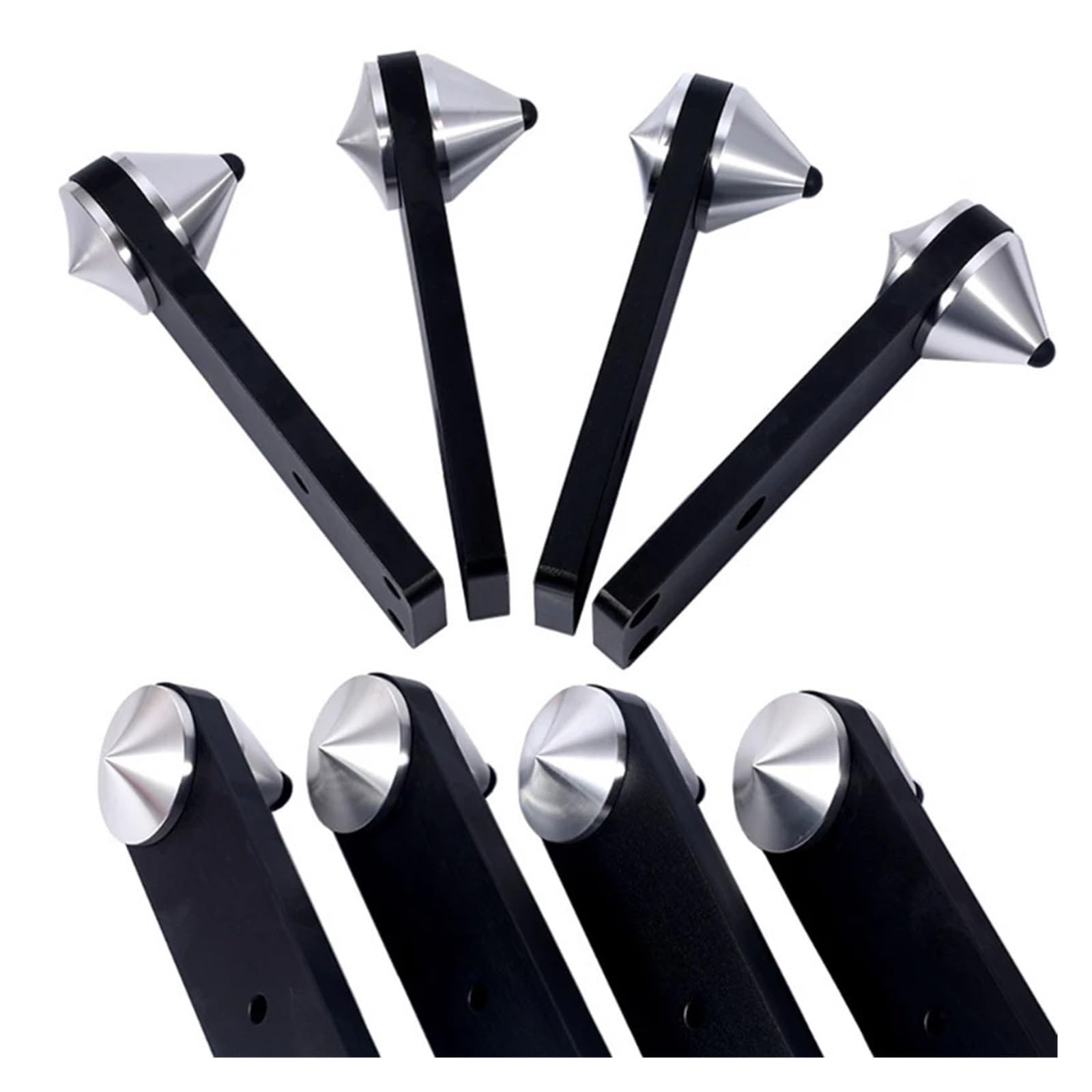 Inox SpeakerSpike Punta for altoparlante con supporto da 4 pezzi | Cuscinetti in alluminio da 39 mm di isolamento ammortizzante antiscivolo di ricambio