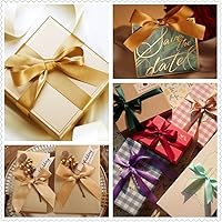 Vista 4 de Cinta dorada para envolver regalos, cinta de satén de 1 pulgada x 25 yardas para manualidades, fabricación de lazos para el cabello, coronas, ramos