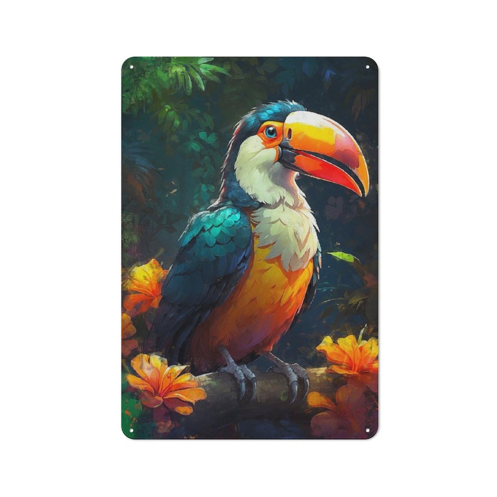 Junmoney Toucan Tango In The Jungle Vintage Tin Sign 30X20cm With For Man Cave Or Games Room, Suited To Wall Displays In Games Rooms And Man Caves