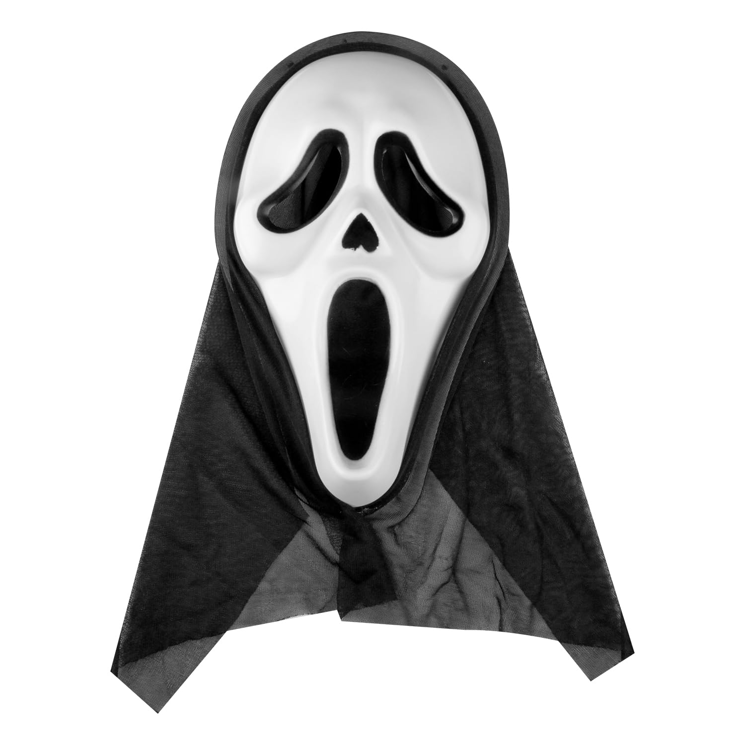 Rumyve Scary Ghost Face Mask - Halloween Scream Ghostface Mask for Cosplay & Party Decorations, 28*20cm