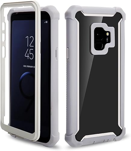Miniatura 6 de Asuwish Funda de teléfono para Samsung Galaxy S9, resistente, a prueba de golpes, dura, a prueba de caídas, protección de cuerpo completo, híbrida,