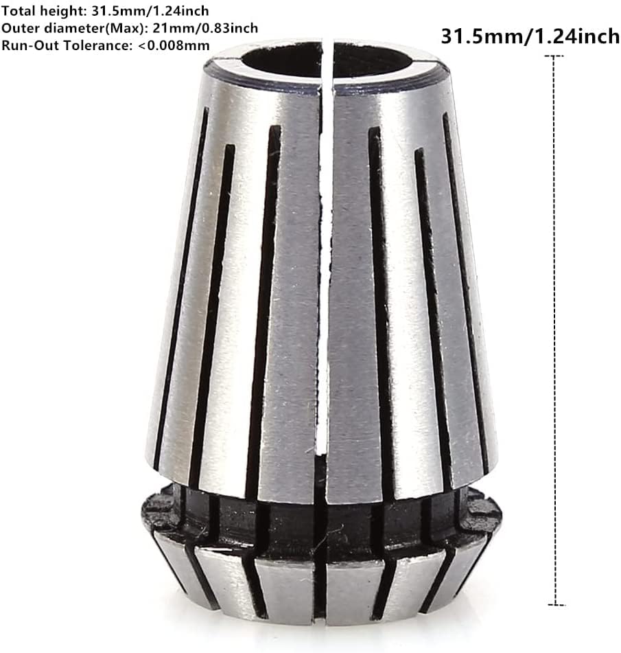 ER20 Spring Collet Set, 13pcs 1-13mm Diameter 0.008mm Runout Holder Chuck for CNC Engraving Machine & Milling Lathe Tool - Image 2