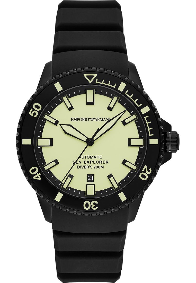 Emporio Armani Watch for Men Quartz Movement and 42 mm case Size with Stainless Steel Leather or Silicone