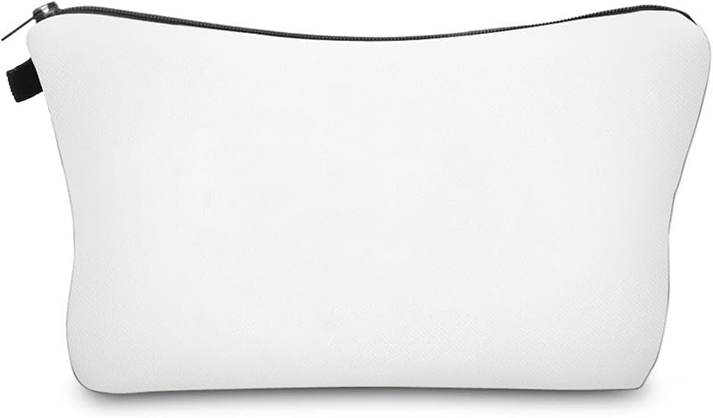 Necessaire de maquiagem Aiphamy em poliéster, branca lisa, Cosmetic Bags-01