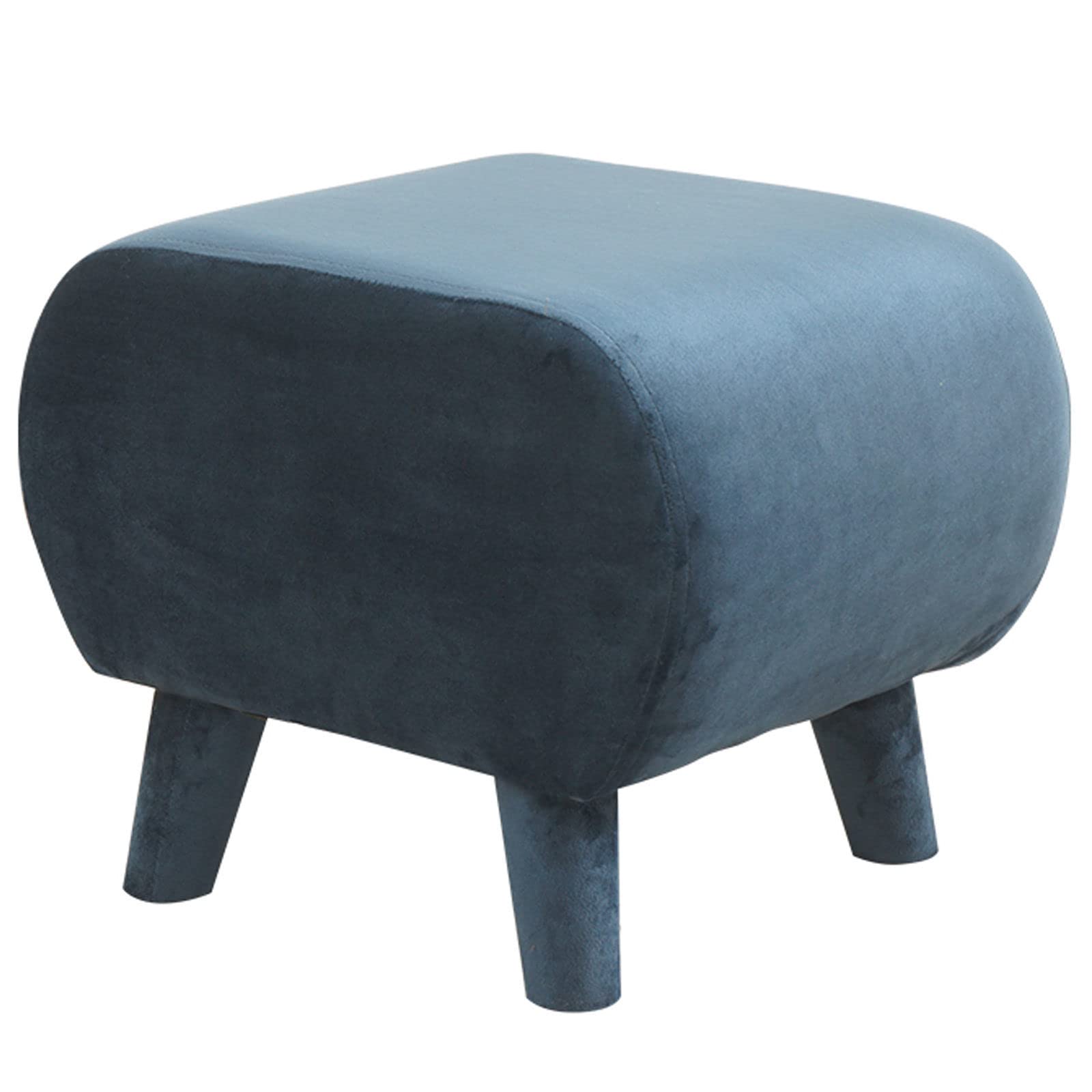 Repose-pieds pouf pudding rectangle LUNEZY, petit marchepied portable flanelle bas