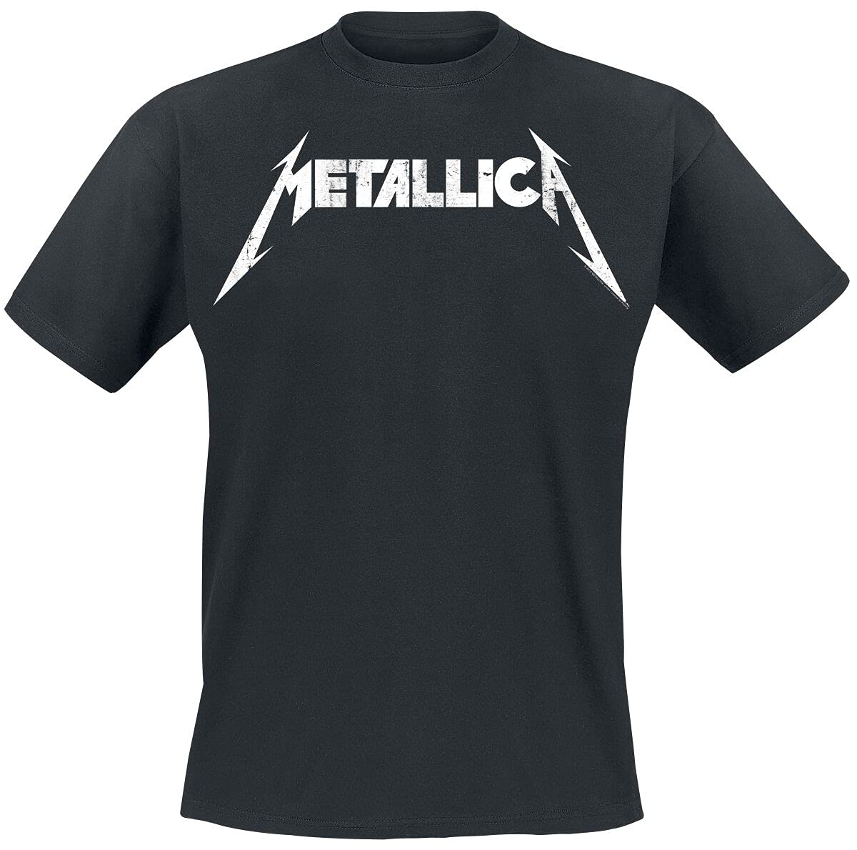Metallica Logo Texturé Homme T-Shirt Manches Courtes Noir 100% Coton Regular/Coupe Standard — B074W4NHZ3 - Les Beatles, Paul McCartney, John Lennon, RIngo Starr, George Harrison Metallica Logo Texturé Homme T-Shirt Manches Courtes Noir 100% Coton Regular/Coupe Standard — B074W4NHZ3