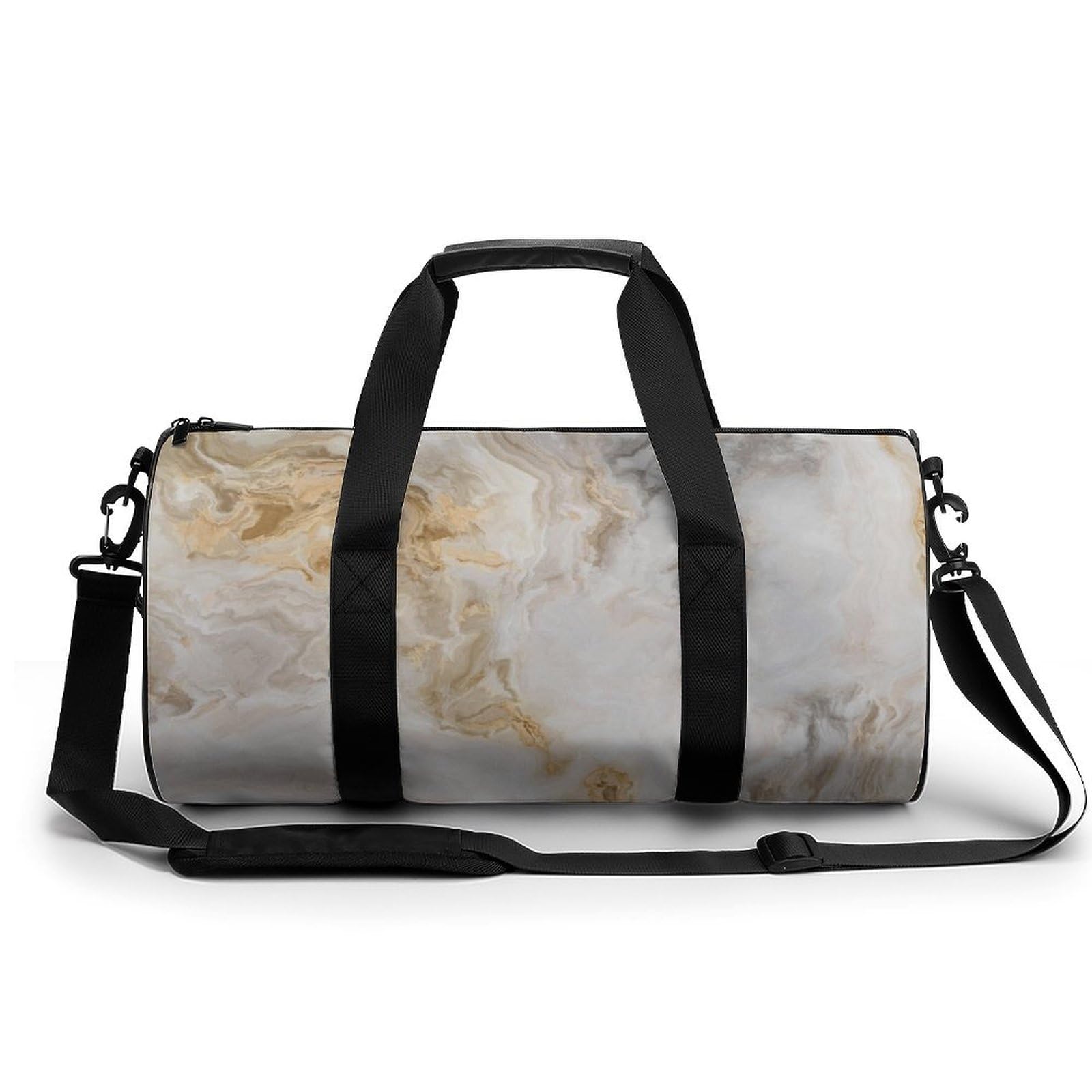 Duffel bag marbre blanc jaune pour simplifier vos voyages de week-end - 8