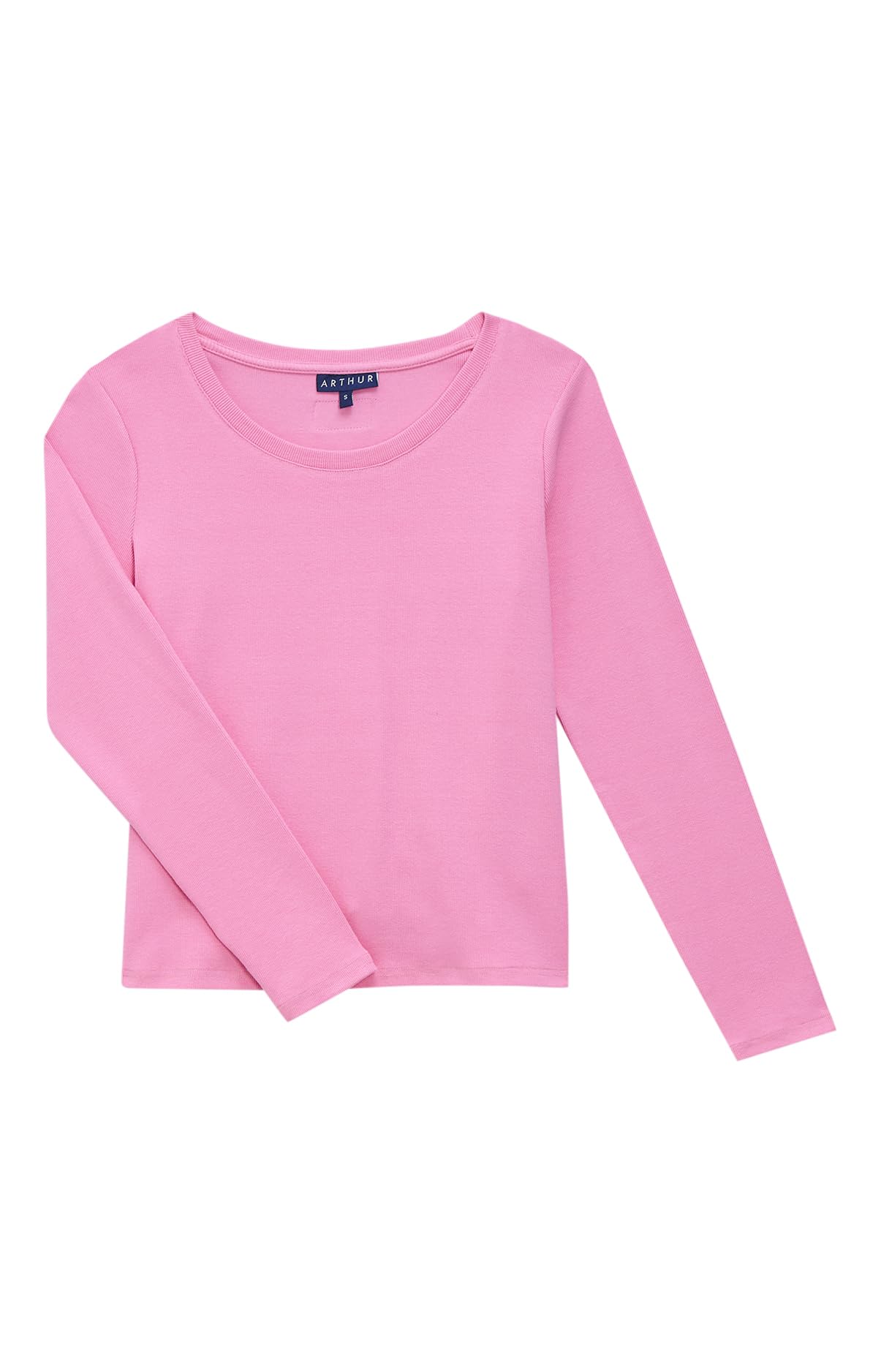 ARTHUR - Tee-Shirt Femme - Tee-Shirt Côtelé ou Haut de Pyjama Femme - Col Rond et Manches Longues - Mélange Coton
