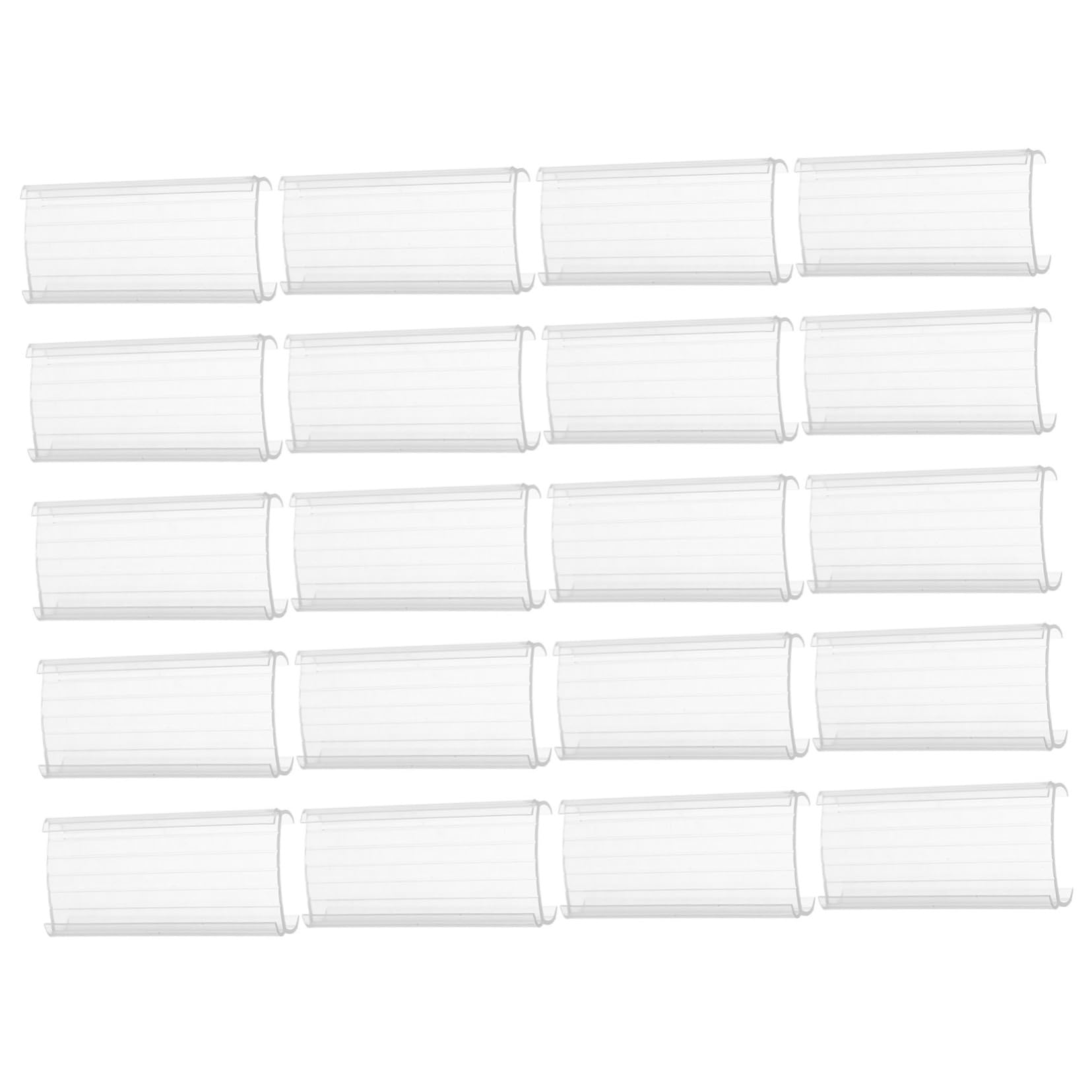 LALAFINA 80pezzi Per Cartellini Trasparenti Per Supermercati Pvc Facile Installare e Leggero Per Esposizione Negozio e Scaffali