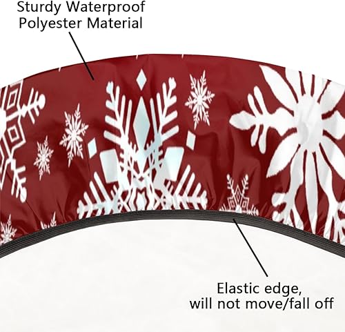 Vista 94 de Pardick Mantel redondo elástico con diseño de hojas de otoño, mantel redondo ajustable de 36 a 42 pulgadas, mantel circular impermeable, lavable