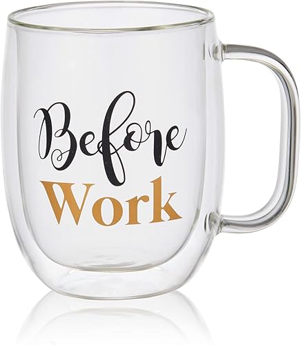 Miniatura 10 de Mikasa Rise Unwind - Taza de doble pared y copa de vino sin tallo, juego de 2, transparente