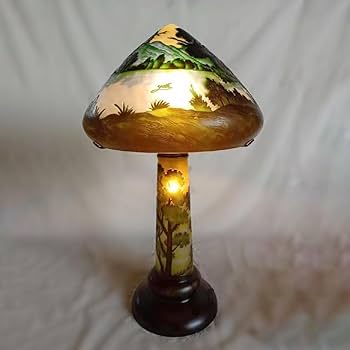 ガラスランプ Michel ヴェルリーミシェル アール・ヌーヴォードーム型ランプ Amazon.co.jp : アールヌーボーランプ エミールガレ風 ドーム