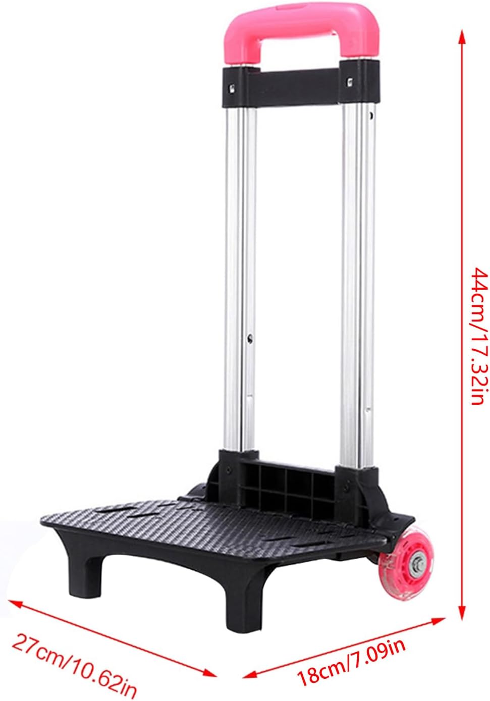 Backpack Trolley 2 Wheels Rolling Luggage Carts Foldable Trolley Cart Aluminium Alloy Hand Cart for School Bags Pet Bag