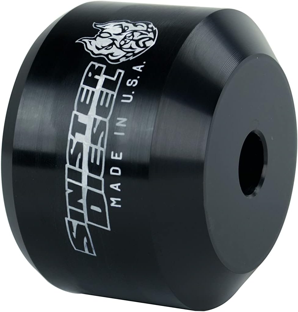 Sinister Diesel Leveling Kit for Ford Powerstroke 2005-2016 Black (4WD Only) - 2 Inch Billet Aluminum Coil Spacers, 2 Year Warranty