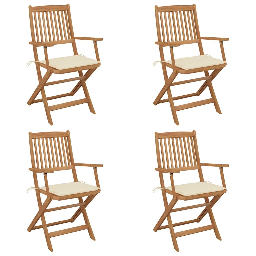 Chaise de jardin pliable crème ultra légère et robuste pour un rangement sans effort