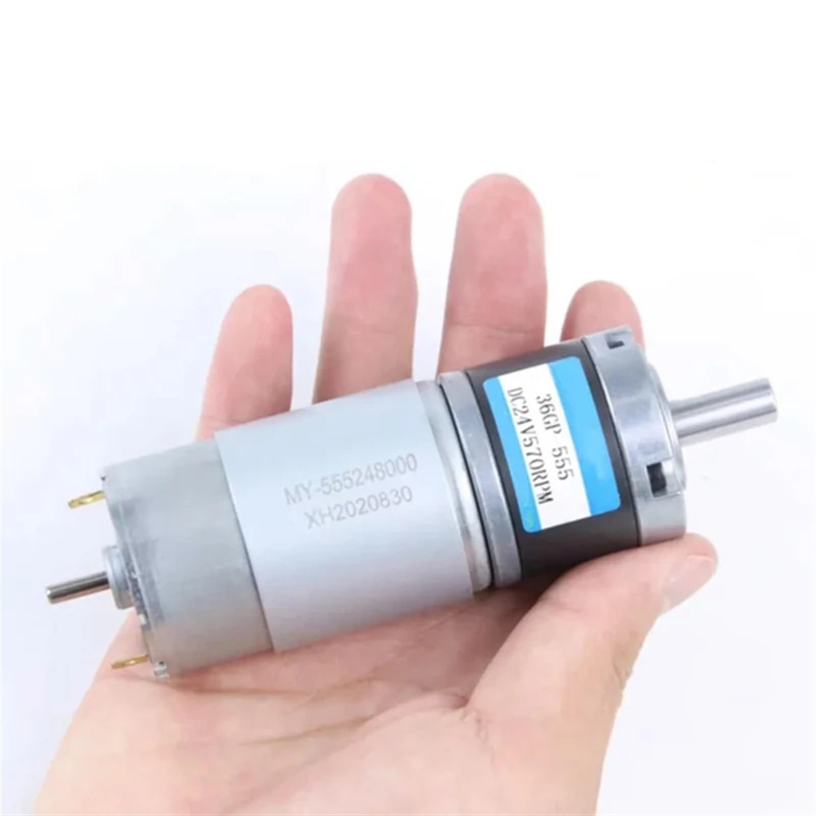 YPEZASDLW 12V 24V 15W Planetary Gear DC Reduction Motor 36MM Large Torque 36GP-555 Small(DC 24V Shaft Dia 6mm,58RPM)