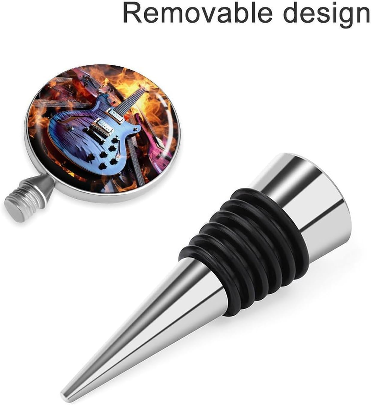 Magic Electric Guitar Music Zinc Alloy Wine Stopper Wine Saver image 4