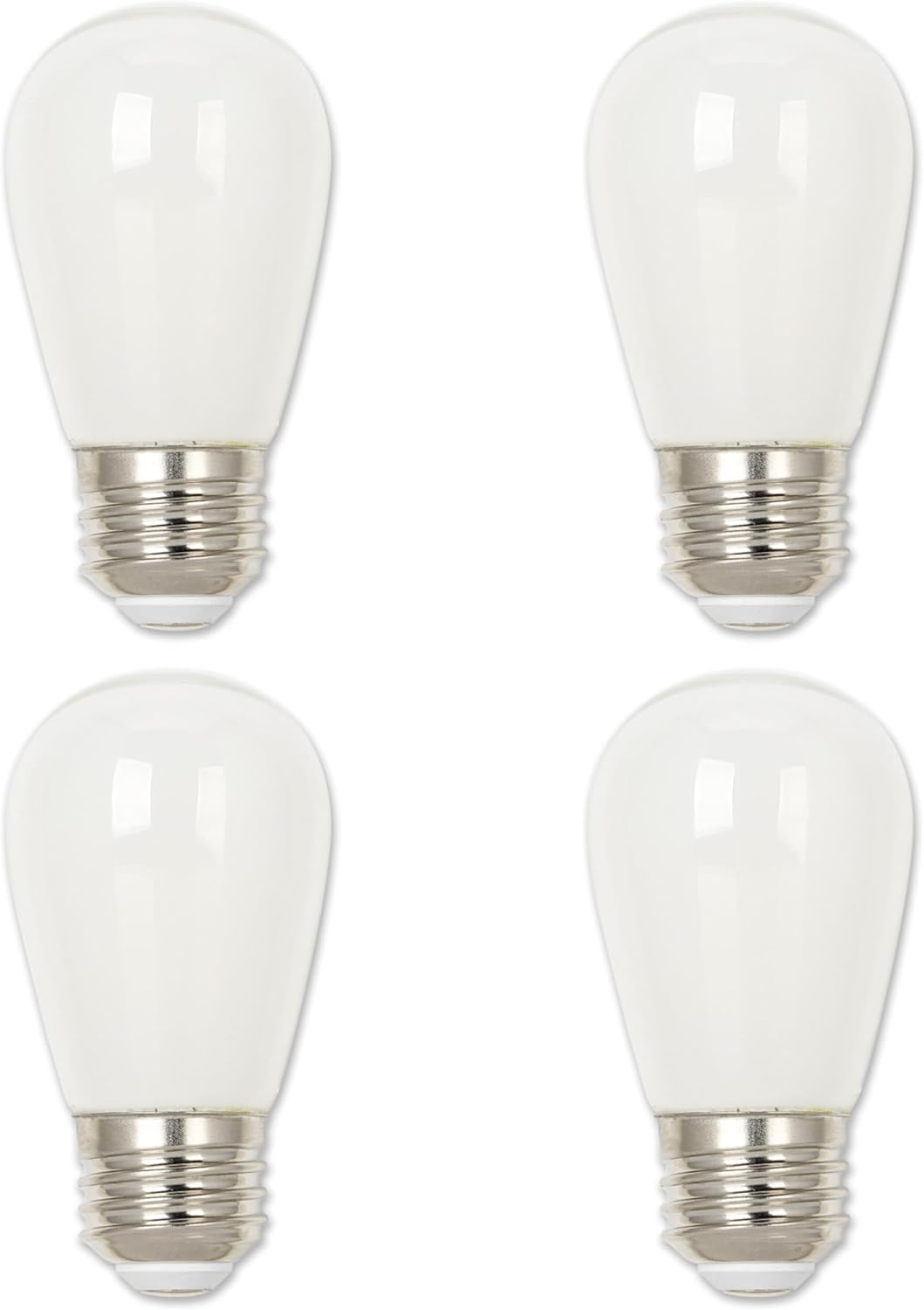 Westinghouse 5282020 1 Watt (15 Watt Equivalent) S14 Frosted LED Light Bulb, Medium Base, 4 Pack