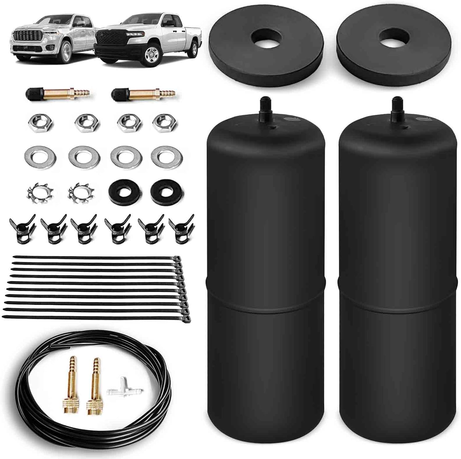 VIGOR 1000HD Air Spring Bags Suspension Kit for 2019-2025 Dodge Ram 1500 Reble 4WD and Ram 1500 Standard RWD Pickups, Rear Air Spring Kit OE Replace# 60828HD