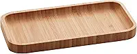 LYOR - Bandeja de Bambu Hire Marrom Natural 20cm - Mesa Posta - Organização - Utensílios de Cozinha - Enxoval - Decoração - Travessa Retangular - Petisqueira - Utilidades Domésticas