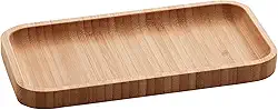 LYOR - Bandeja de Bambu Hire Marrom Natural 20cm - Mesa Posta - Organização - Utensílios de Cozinha - Enxoval - Decoração - Travessa Retangular - Petisqueira - Utilidades Domésticas