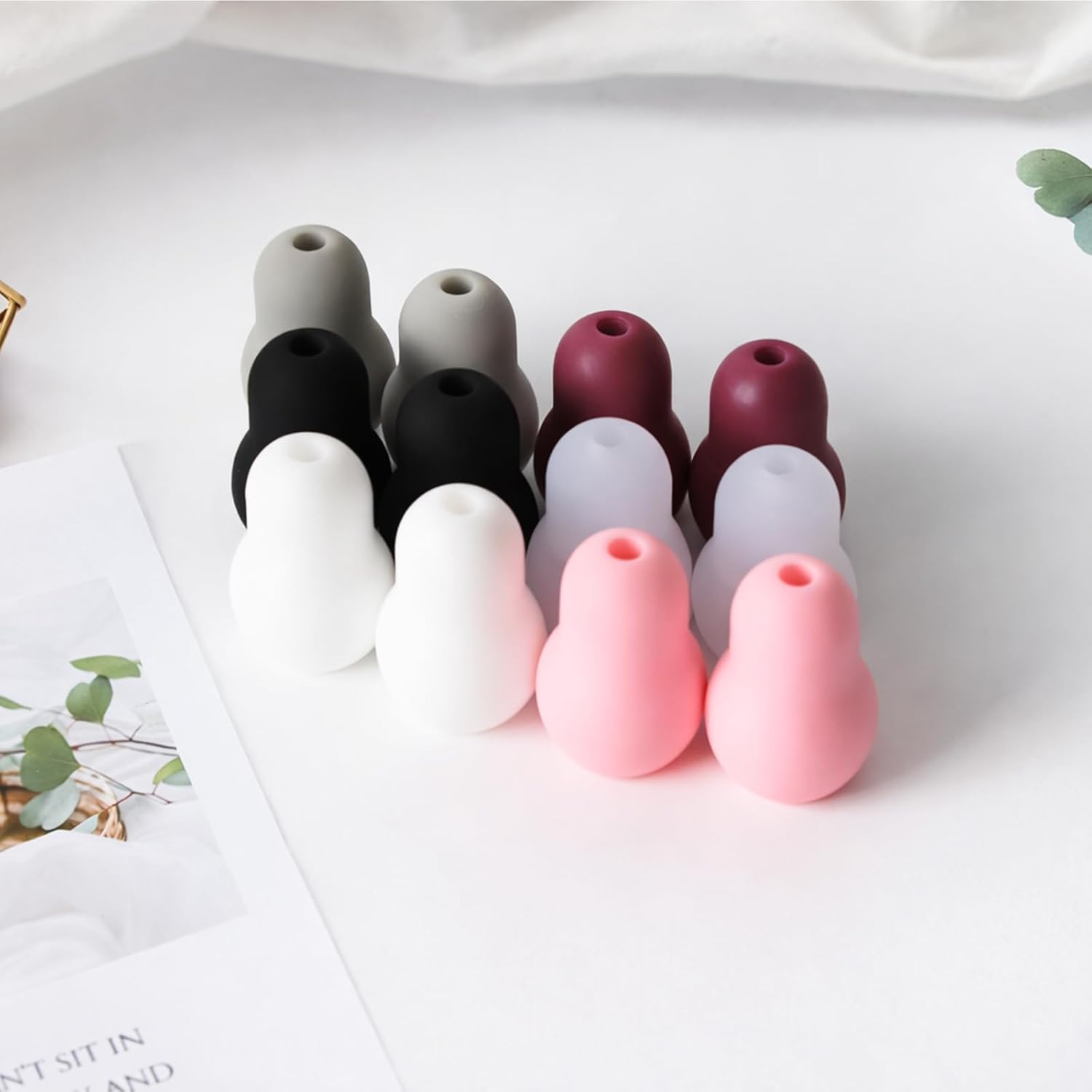 12PCS 2cm Stethoscope Ear Tips Replacement for Littmann Compatible with MDF、ADC、EKO Stethoscopes,Silicone Super Soft Earplug