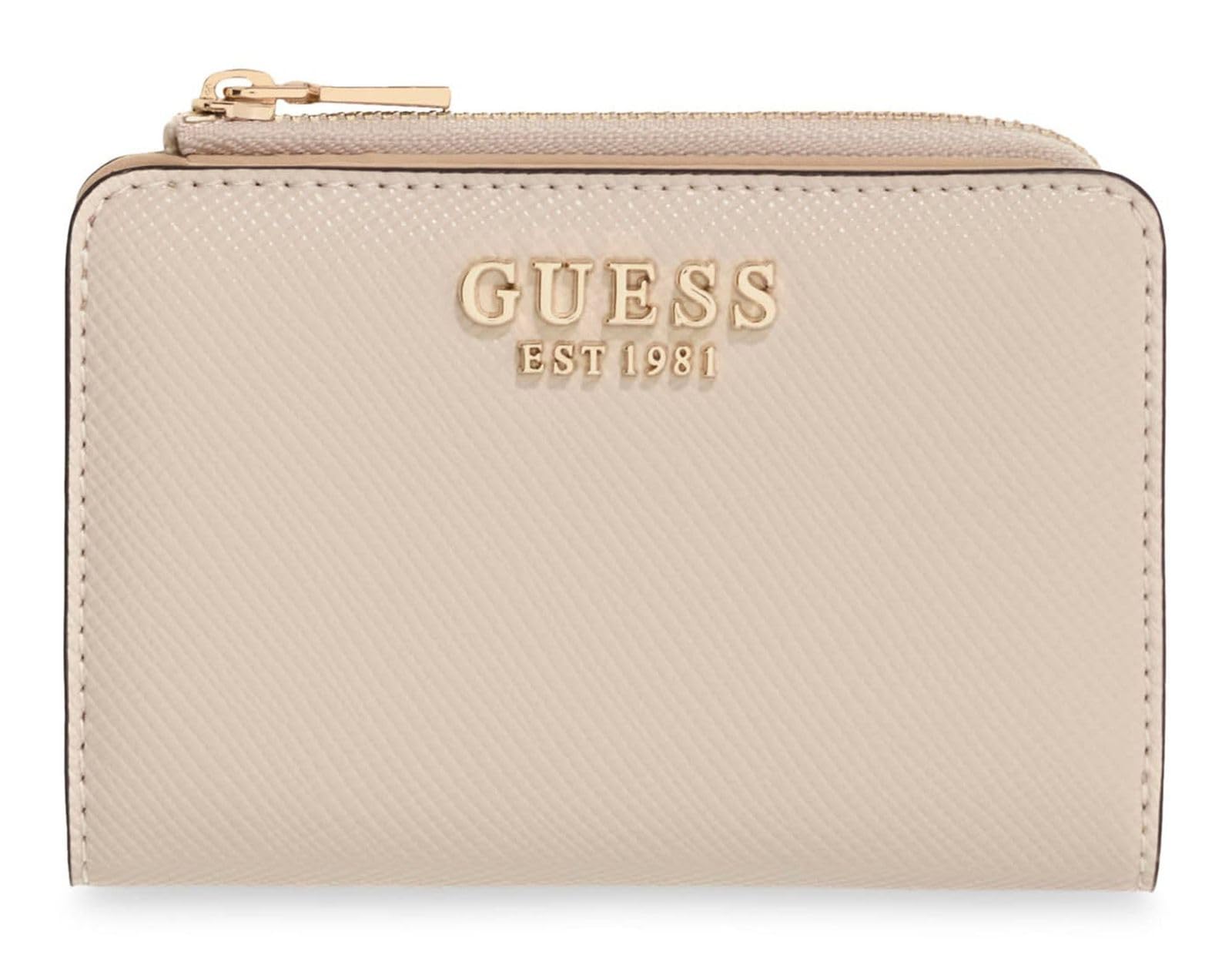 GUESS Monedero Danielle SLG Zip Around Card Case Bone Crema