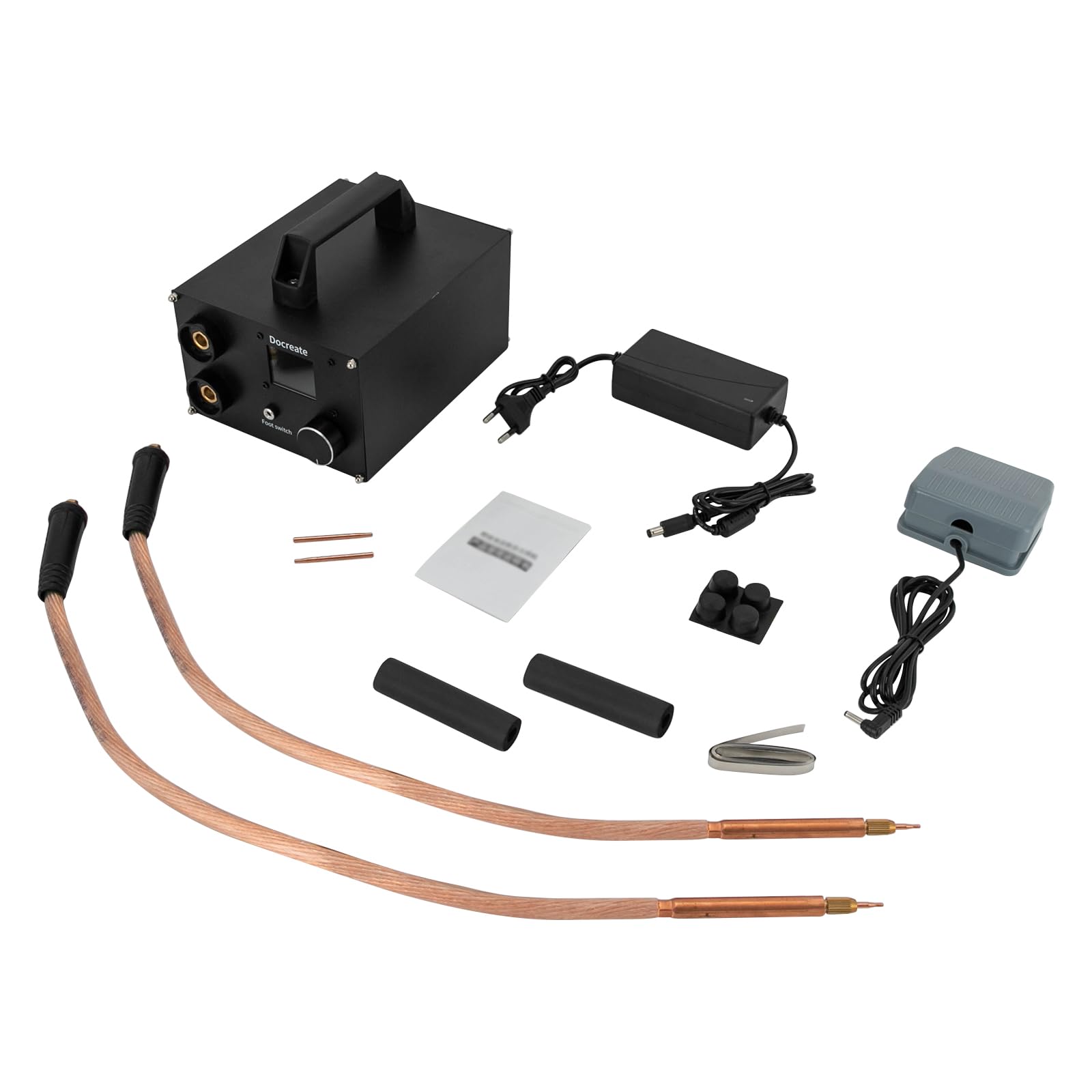 Soldador de puntos con batería, soldador por impulsos de alto rendimiento, portátil, con diseño de pantalla digital, DC12 V, 4 A, equipo de soldadura ajustable