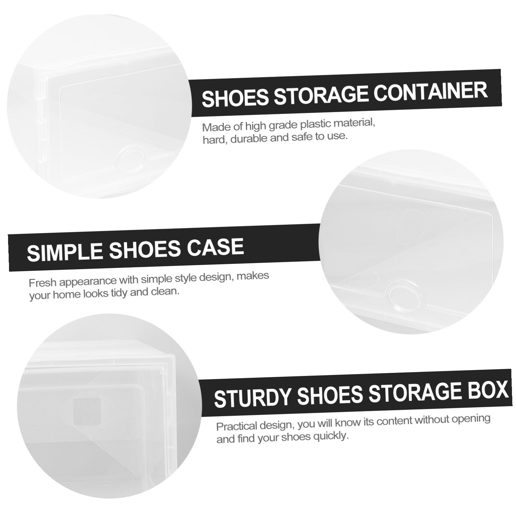 Alipis Caja Transparente 6 Piezas para Zapatos de Plástico para Almacenamiento Sencillo Diseño Tipo Cajón y Protección contra Arañazos