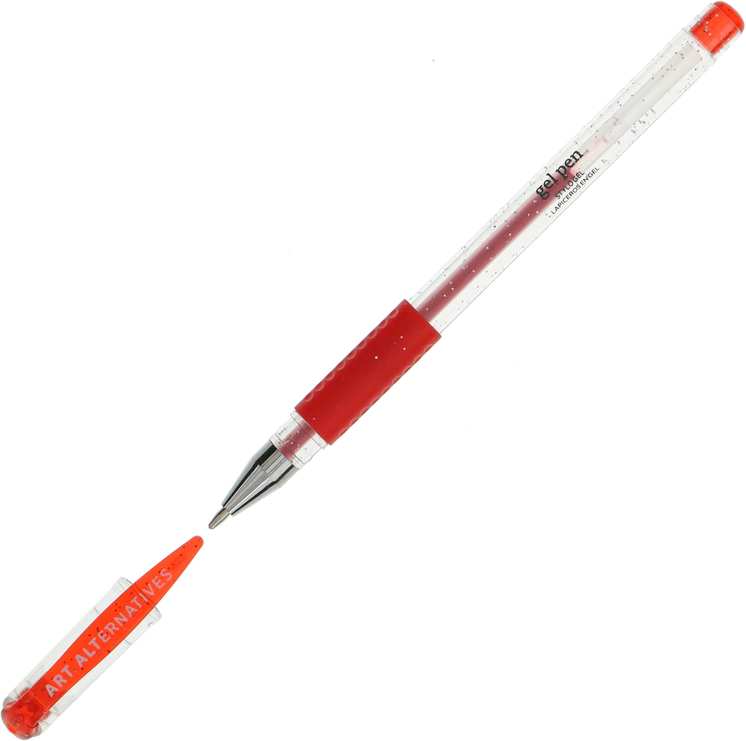 Amazon.com: Art Alternatives Gel Pen, Glitter Red - Ballpoint - Non ...