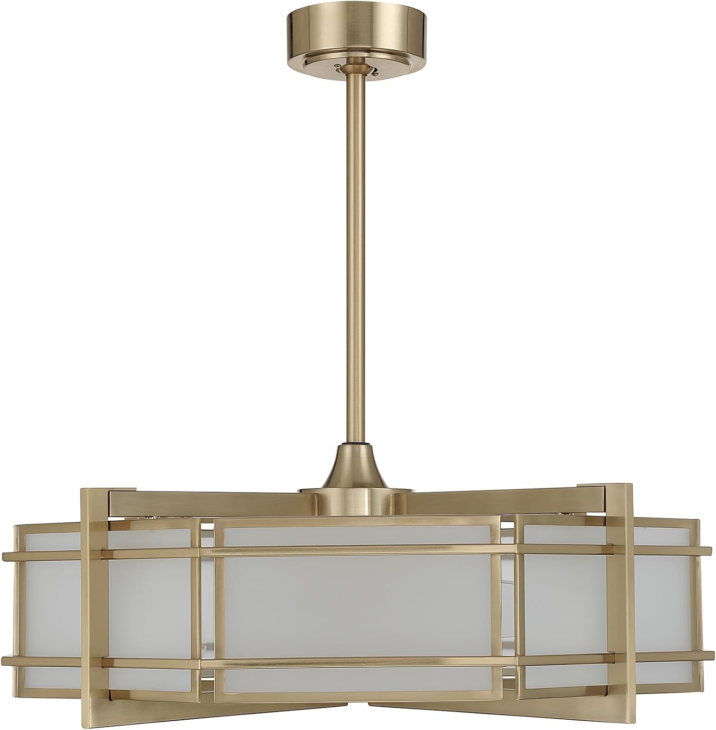 Savoy House 30-FD-495-127 Canterbury Fandelier Traditional Chandelier Ceiling Fan with Light and Remote, 4-Light 24 Total Watts, 29" H x 30" W, Noble Brass