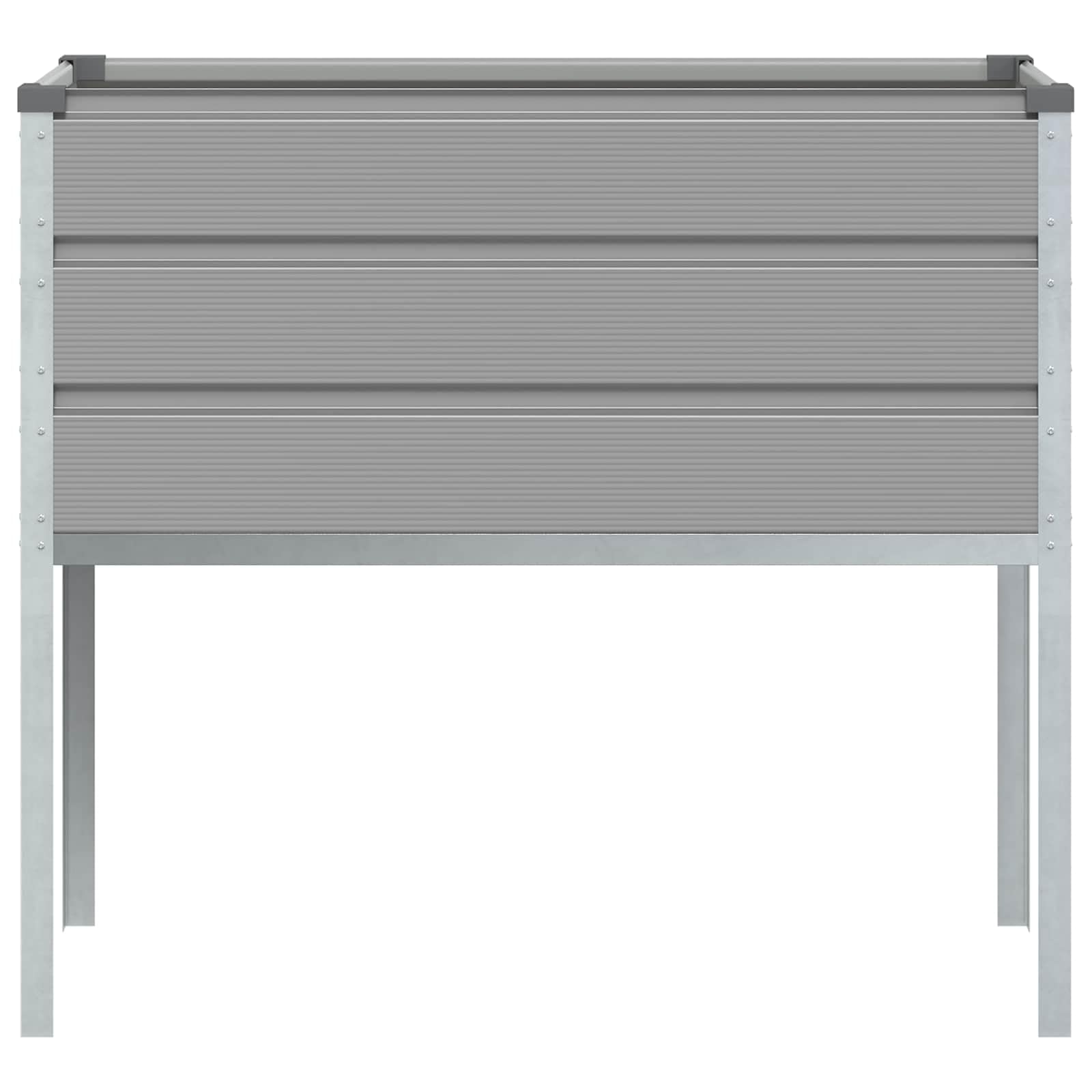 Pflanzkübel Hellgrau aus verzinktem Stahl 100 x 45 x 90 cm, frostfest und robust, ideal für Garten, Terrasse, Balkon und Indoor, mit Drainage und Bewässerung für optimale Pflanzenpflege