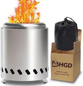 HGD Small Tabletop Fire Pit 8.8 x 8.6 in, Portable Smokeless Firepit for Outdoor & Patio