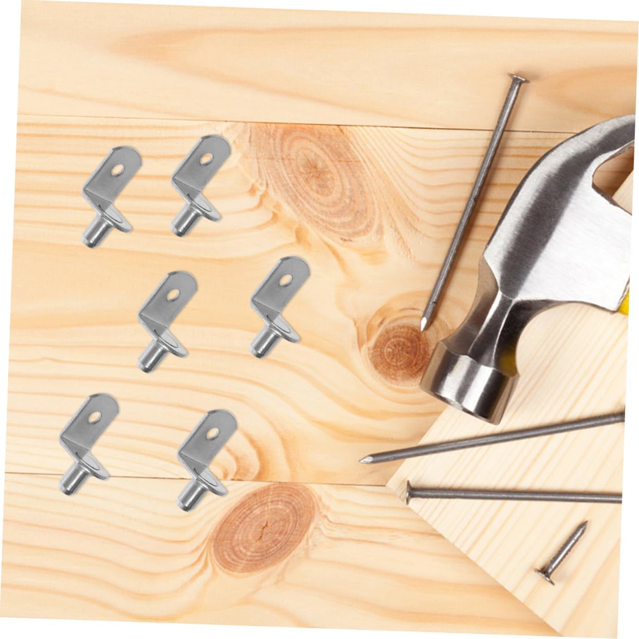 Uonlytech 100pcs Metal Support Nails for Shelving Kitchen Cabinet Shelf Pegs Metal Shelf Clips Pegs