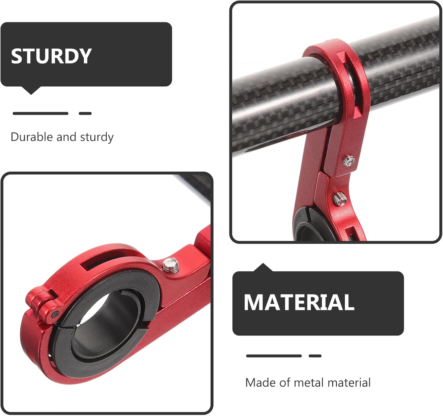 Milisten Bicycle Handlebar Extender Bracket for Extra Accessories Lightweight Bike Mount for Front Lamp