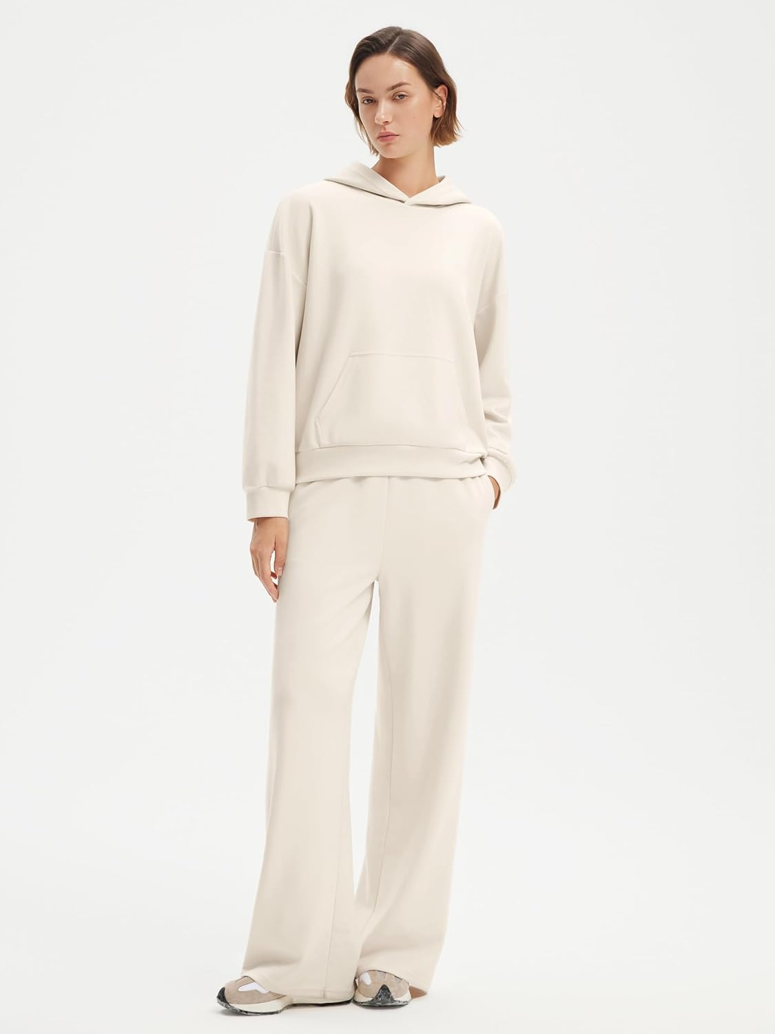 SUUKSESS Women 2 Piece Sets 2025 Oversized Hoodie Sweatshirt Wide Leg Sweatpants - Image 2