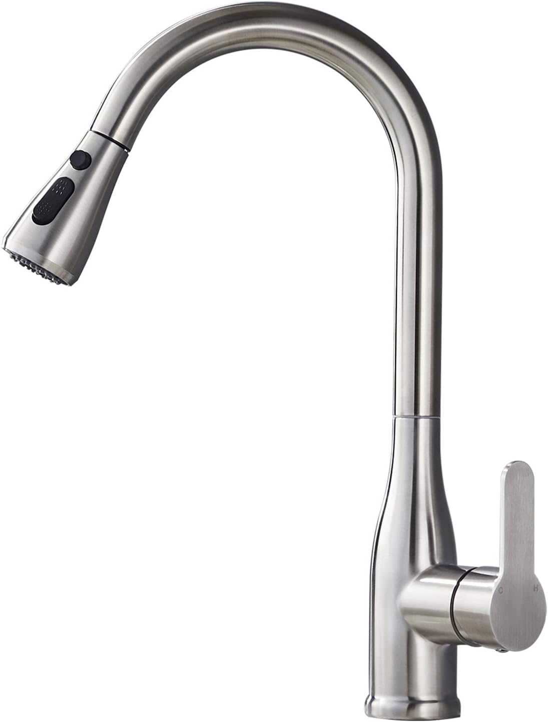 70% Off Everything OUGOO Pull Out Kitchen Faucet,Single Level Stainless Steel Kitchen Sink Faucets with Pull Down Sprayer, Brushed