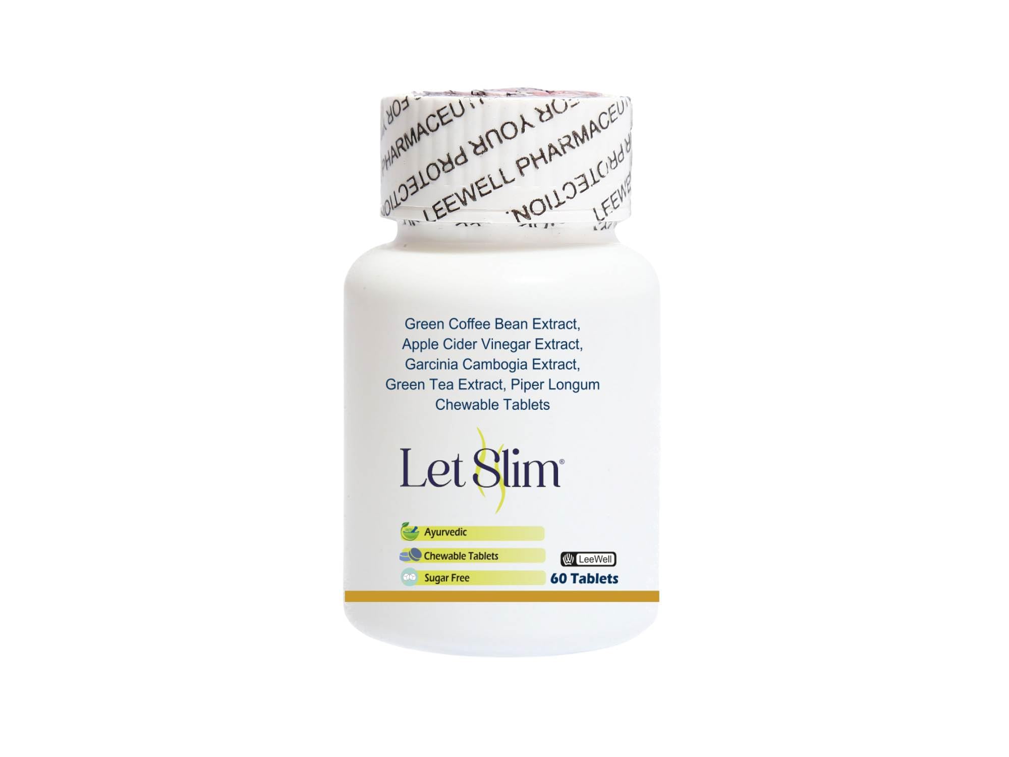 Let Slim Apple cider vinegar tablet for Women & men | Green Tea extract, Green Coffee bean Extract, Garcinia Cambogia & Piperine - 60 Chewable tablets-image-36