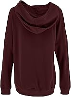 Vista 4 de Yuccalley - Sudaderas con capucha de manga larga para mujer, con bolsillo, estilo casual, de moda